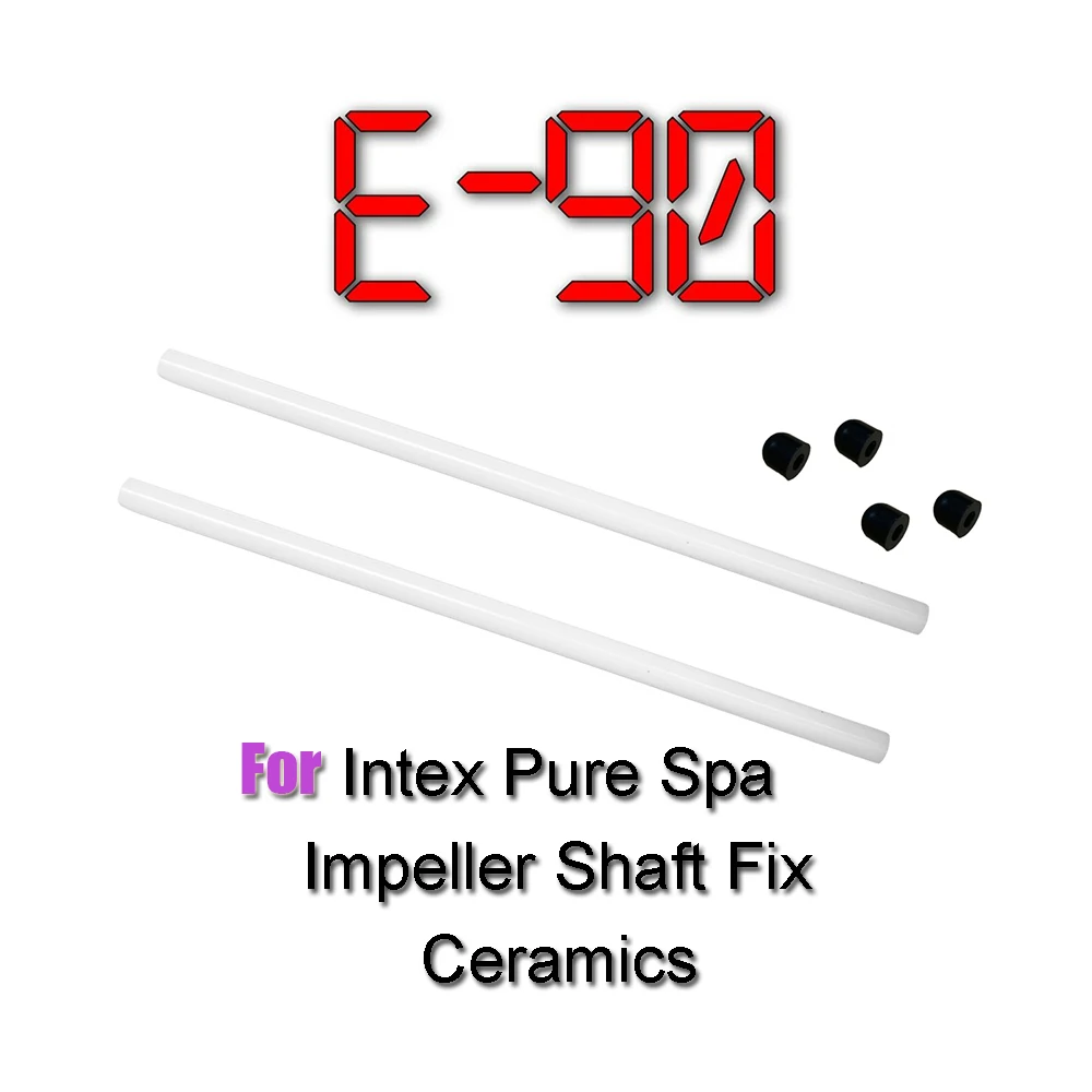 For Intex Pure Spa Hot Tub Impeller Pump Shaft Fix E90 Errors, Stainless Steel Shaft with Cap, Ceramic Shaft with Cap