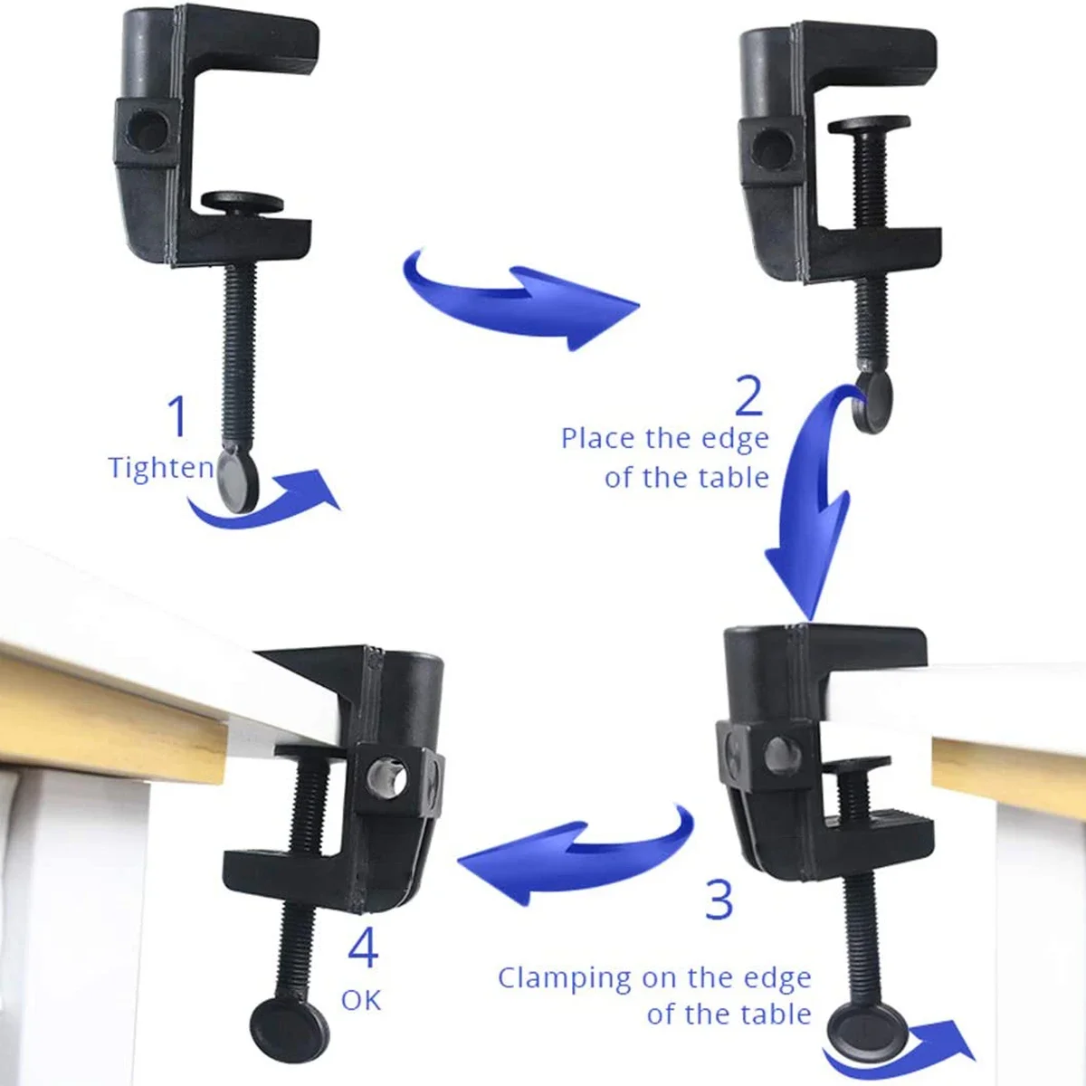 Universal Bracket Clamp Accessorie DIY Fixed Clip Fittings Screw Light Mounting Camera Holder for Microphone Desk Lamp Broadcast