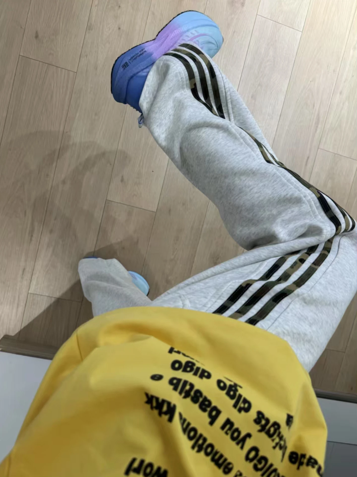 

Cleainift Men's Spor Straight Leg Fitn Pants Running Trousers Loose Comfortable Autumn High Street Sle Youth Trend