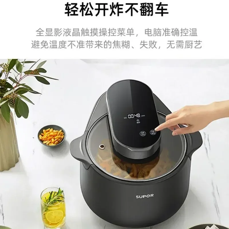 kitchen new style Fully automatic touch electric fryer with smart visual window, large capacity, low oil for household.