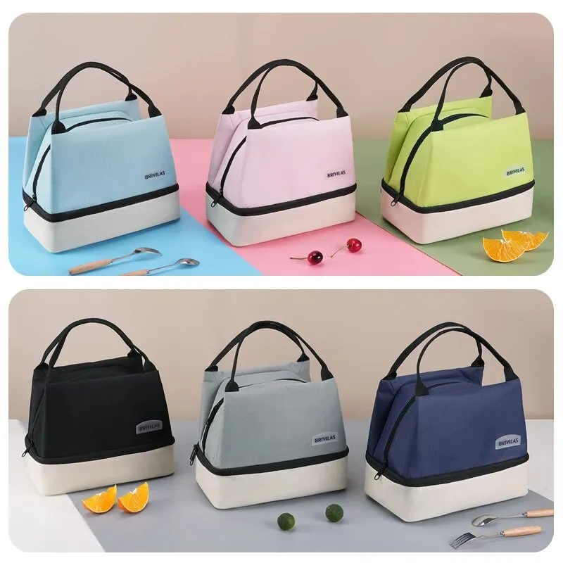 Lunch Bag for Women Freezable Organizer Reusable Cooler Lunch Box for Adult ,School and Picnic Insulated Lunch Bag with Pocket