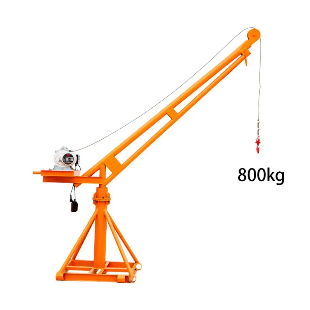 360° Rotation Compact Electric Crane With Hoist For Construction Industrial Material Lifting And Multi-Industry Applications