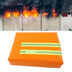 zk30 Mantello ignifugo Fibra di vetro Double Sided Silicone Isolamento termico Mantella con cappuccio per fuga antincendio con striscia luminosa per adulti