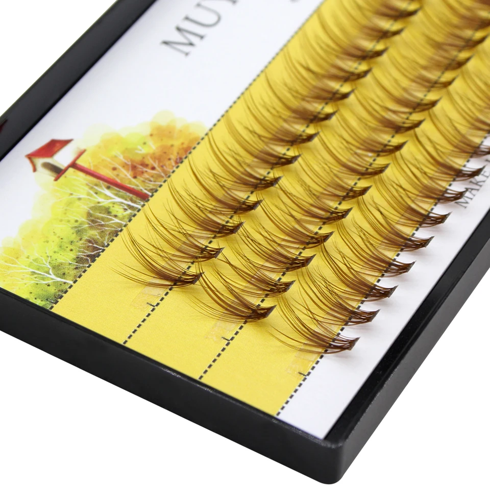 Mayoreo de pestañas postizas marrones 20D 30D sexys naturales suaves extensión de pestañas postizas herramienta de maquillaje simple y fácil de operar 4