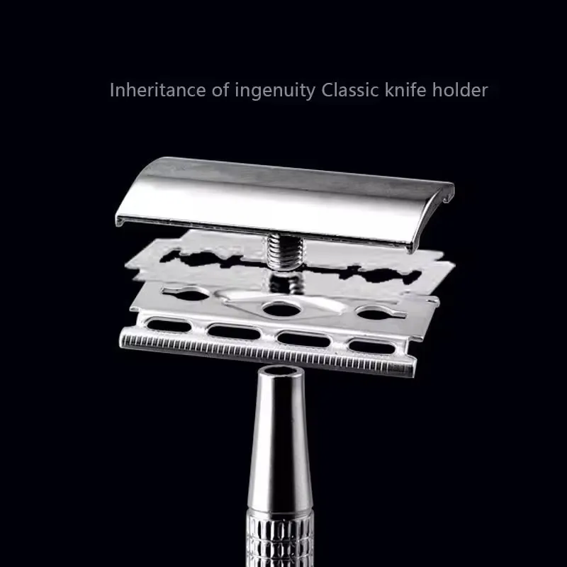 KVIFO Double Edge Classic Mens Shaving Razor Mild Hair Removal Shaver Adjustable Safety Razor And Blades Barber Shaving Tools