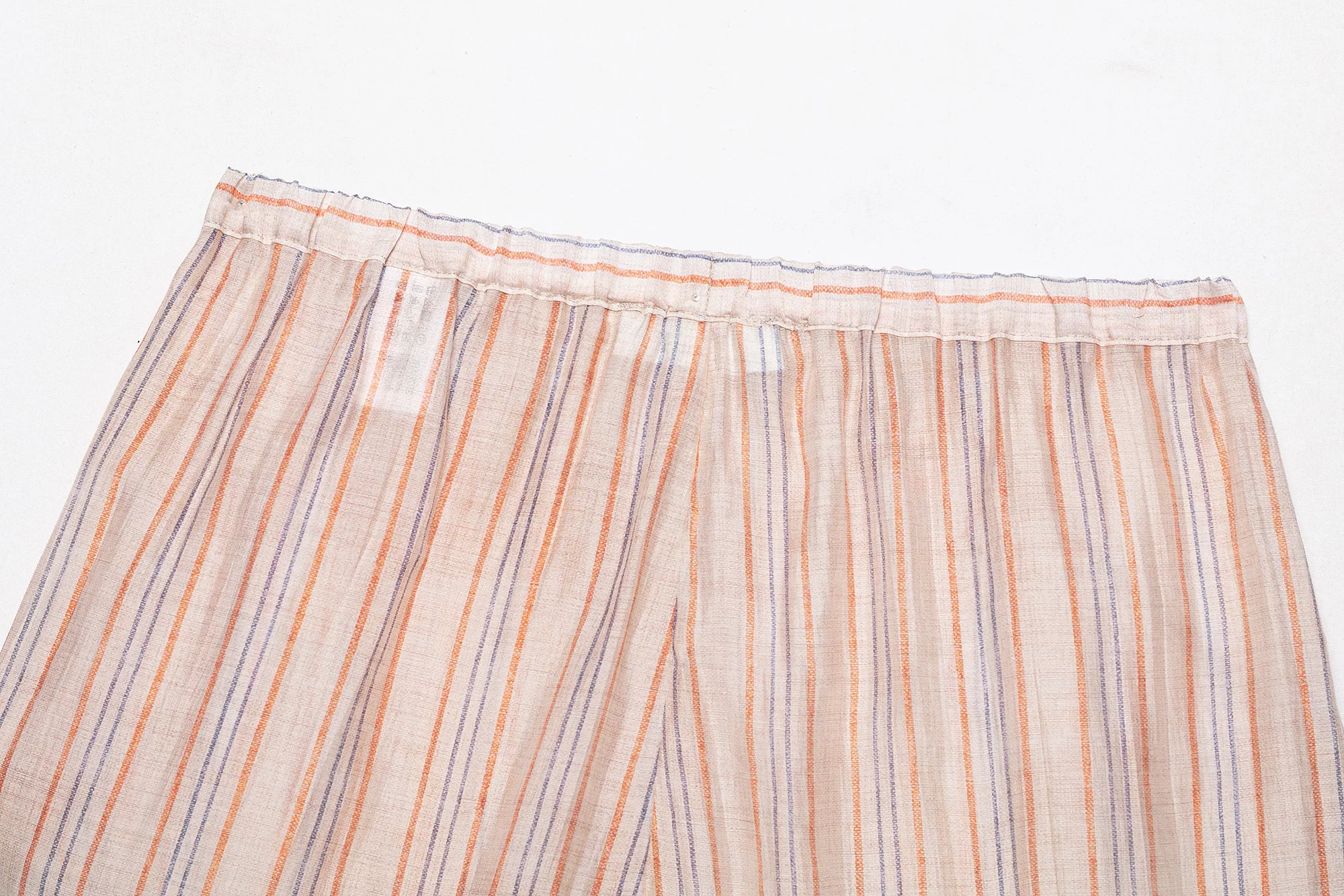 KONDALA Casual Striped Summer Woman Suits Lace-up V-Neck Shirt+ Drawstring Lace Shorts Fashion 2026 Female Elegant Tiered Sets - view 5