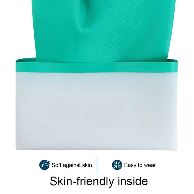 라텍스 프리 긴 소매 니트릴 장갑 - 화학물질 방지 및 방수, 정원 가꾸기 및 페인팅용