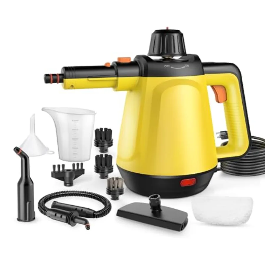 

1200W Handheld Steam Cleaner for Home Powerful Natural Multi‑Surface Steam Cleaner with 10 Accessories 13.5oz Pressurized Steam