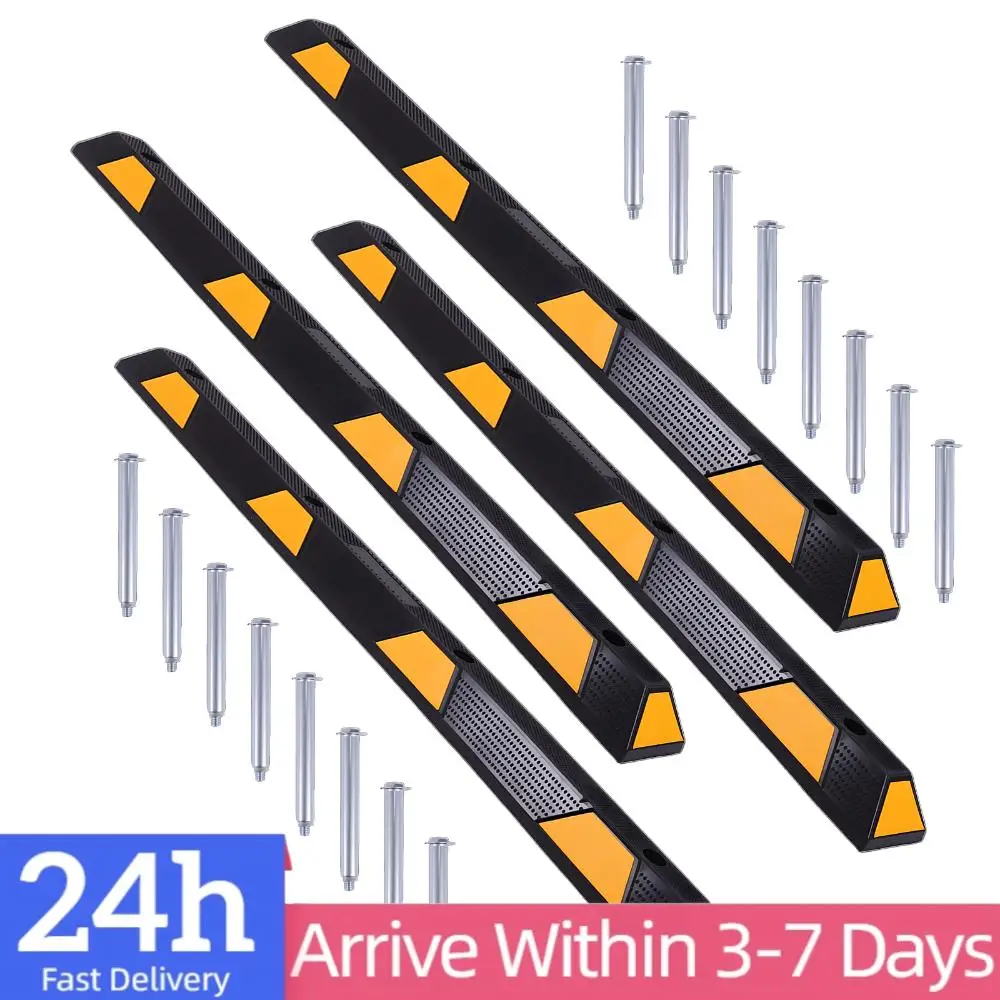 

Ограничитель парковки для автомобилей 72 дюйма с желтыми светоотражающими полосами, колесоотбойник с болтовым креплением для грузовиков, фургонов, прицепов, подъездных путей