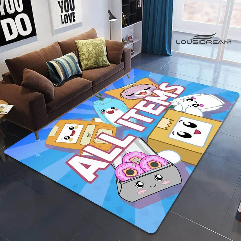 Lankybox Foxy Boxy cute Cartoon printed carpet kitchen mats Non -slip carpet outdoor carpet yoga mat area rug birthday gift