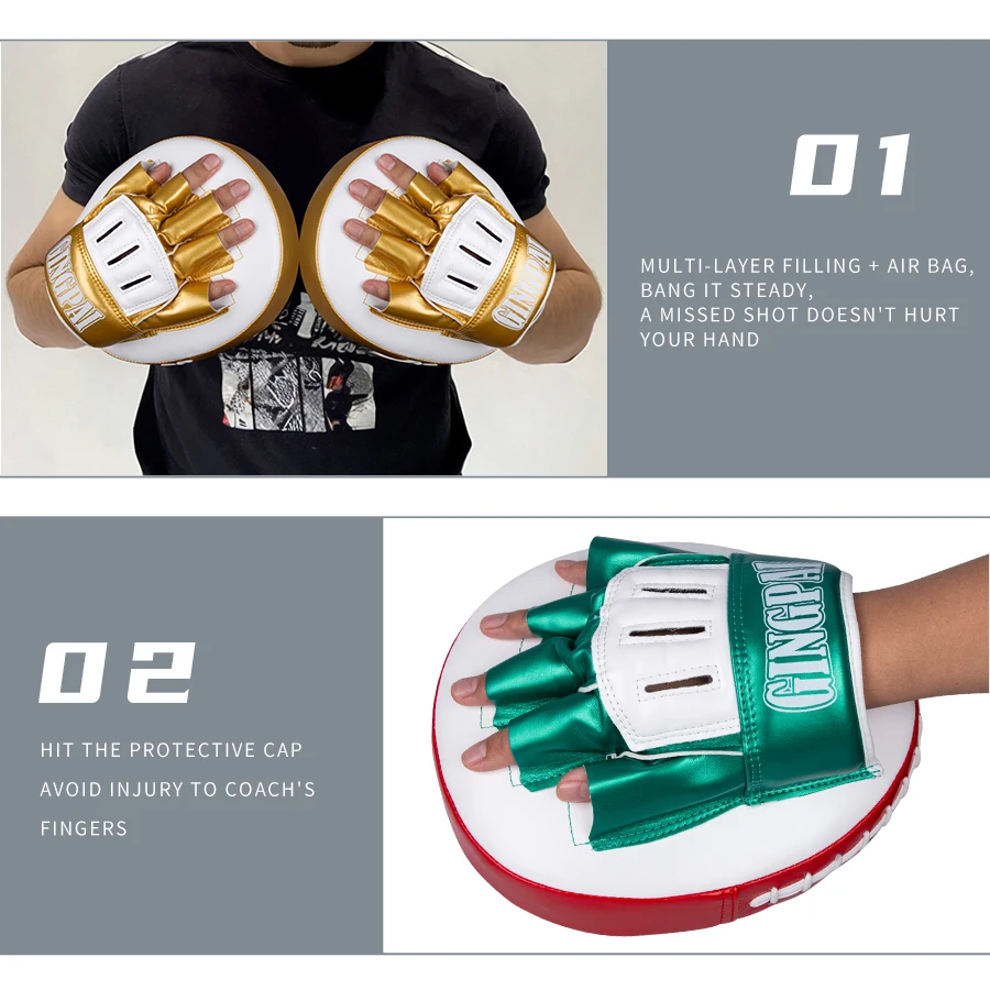 1Pc Muay Thai Punch Pad Boxing Hand Target Boxing Focus Mat Sandbag Training Glove Kick Fighting Curved Mitt Focus Punch Mat 