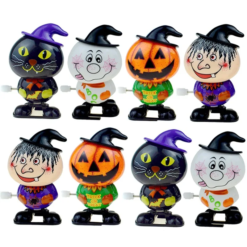 

Children's Novelty Funny On Clockwork Toy Walking Bobble Head Snowman Pumpkin Clockwork Toy Children's Halloween Small Gift