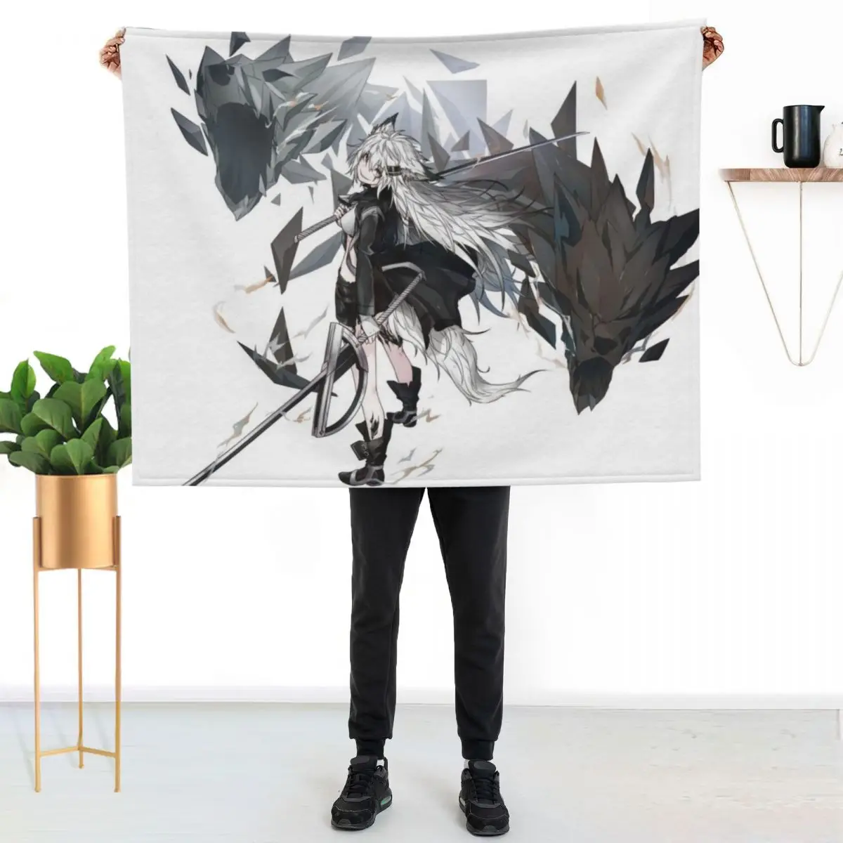 

Lappland arknights Throw Blanket Stylish Couch Blanket for Home Living Room