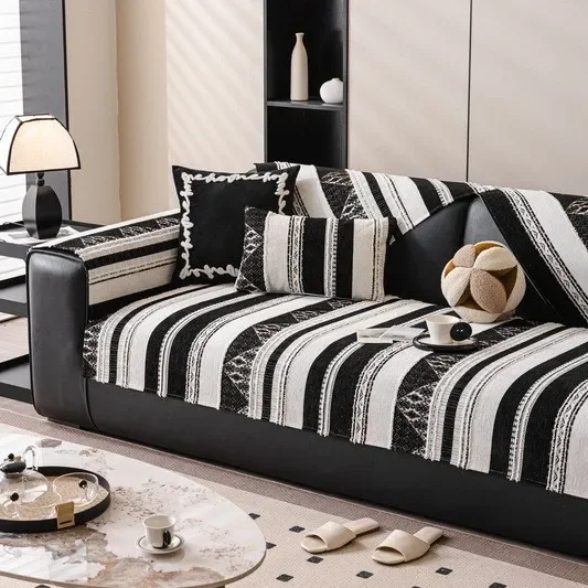 Cream Style Sofa Cushion Four Seasons Universal 2025 New High-grade One-piece Non-slip Fall/Winter Sofa Cushion Cover Cloth