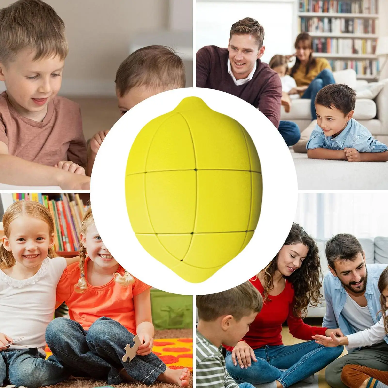 

Fruit Cube Simulation Design Brain Teaser Toy 360-Degree Rotation Puzzle Cubes For Home Bedroom Nursery Kindergarten Play