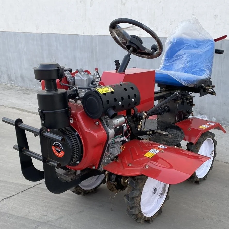 ขายร้อน Multi-function Mini Cultivator 10HP 12HP 15HP 18HP Rotary Tiller สําหรับสวนและฟาร์มใช้