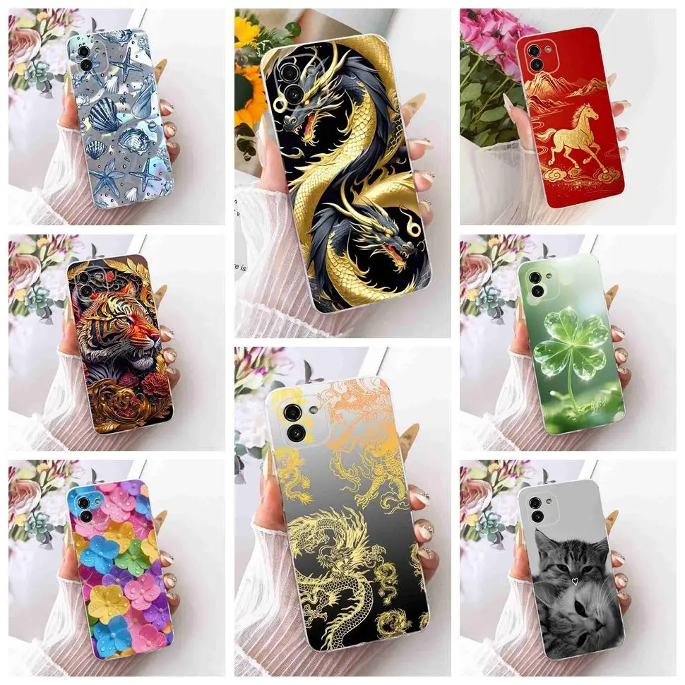 For Samsung Galaxy A03 4G Case Fashion Painting Soft Silicon TPU Clear Cover For Samsung a03 A03 A035F 6.5" Phone Cases Bumper