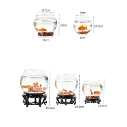 Clear Fish Bowl Aquarium Decorative Fish Pot  Tree Ornament Desktop Table Centerpiece Fishes Tank for Home, Office Living Room