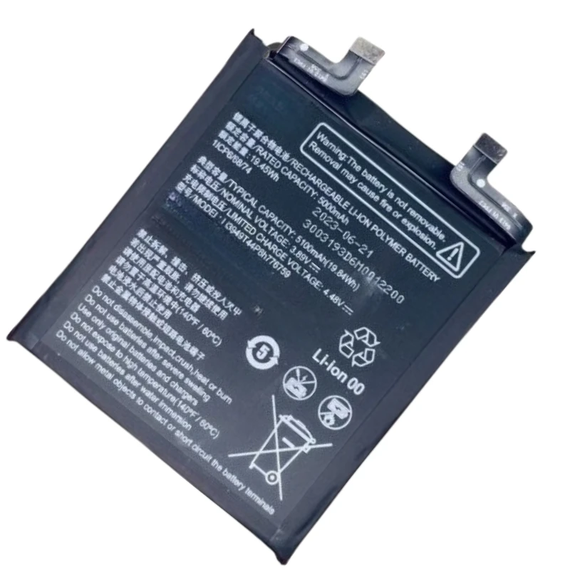 For ZTE Nubia Z50S Pro NX713J 1ICP6 68 74 New Replacement Mobile Phone Battery Come With Tools Li3949T44P8h776759 3.89V 5100mAh