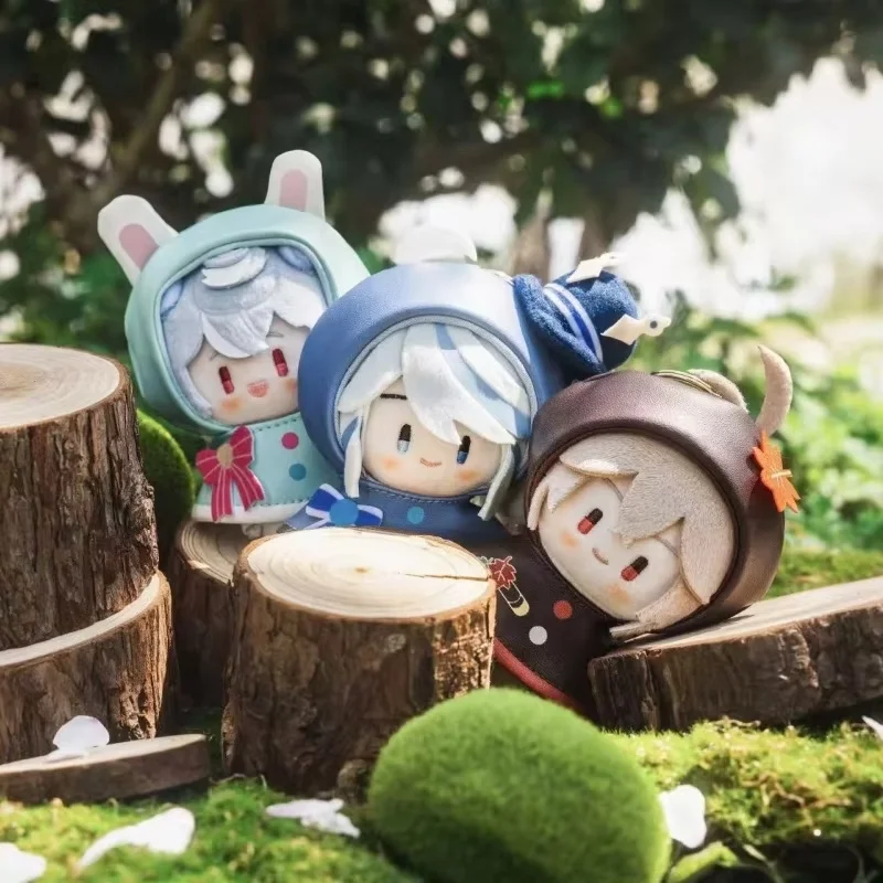 Genuine In Stock Genshin Impact Frolic In The Rain Series Plush Pendant Toy Backpack Decoration Collection Surprise Fan'S Gifts