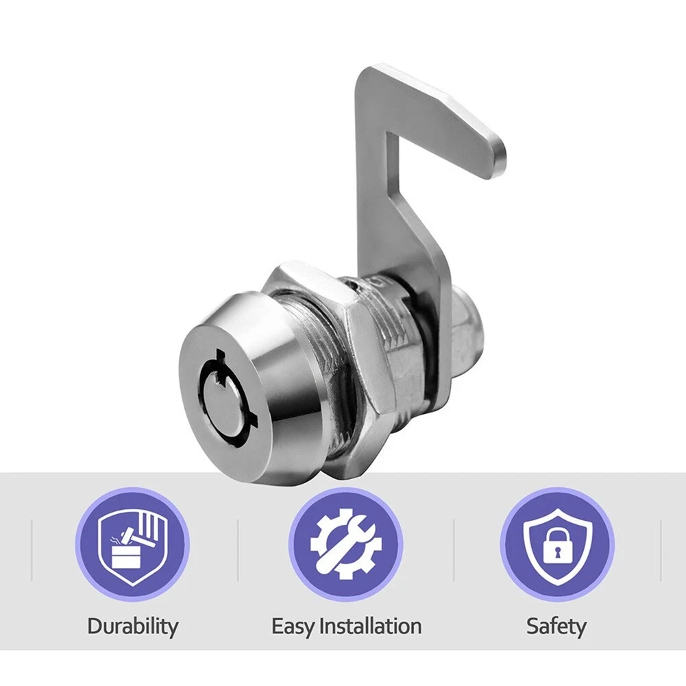 Closing Lever Mailbox Lock Box Locker Cabinet Mail Cam Lock Cylinder Cabinet Locker Door Cupboard Bright Chrome