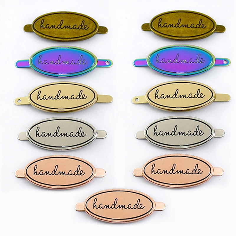 

5-20Pcs 20*40mm Metal Buckles Bags Custom Decorative Labels Tag Handmade Label Clothes Leather Clasp Hook DIY Sewing Accessories