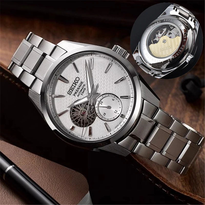 Seiko Machinery Series Fashion Business Men's Watch Stainless Steel Manual Chain Mechanical Watch Men's Date Clock Watch