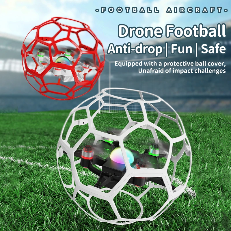 

New L6 Brushless Football Drone Anti-Drop RC Quadcopter Protective Cage 3D Flips Altitude Hold 11Min Flight Time Kids Toy Gift
