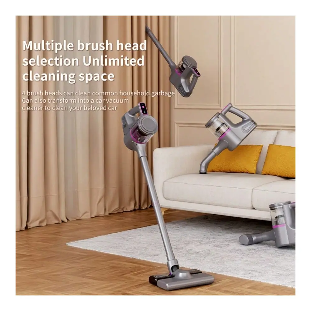 Cordless Wet Dry Vacuum Mop With LED Display, 2000mAh, Prevent Hair Tangling Brush, Vacuum Mop Integrated Vacuum Cleaner, 3 Adj