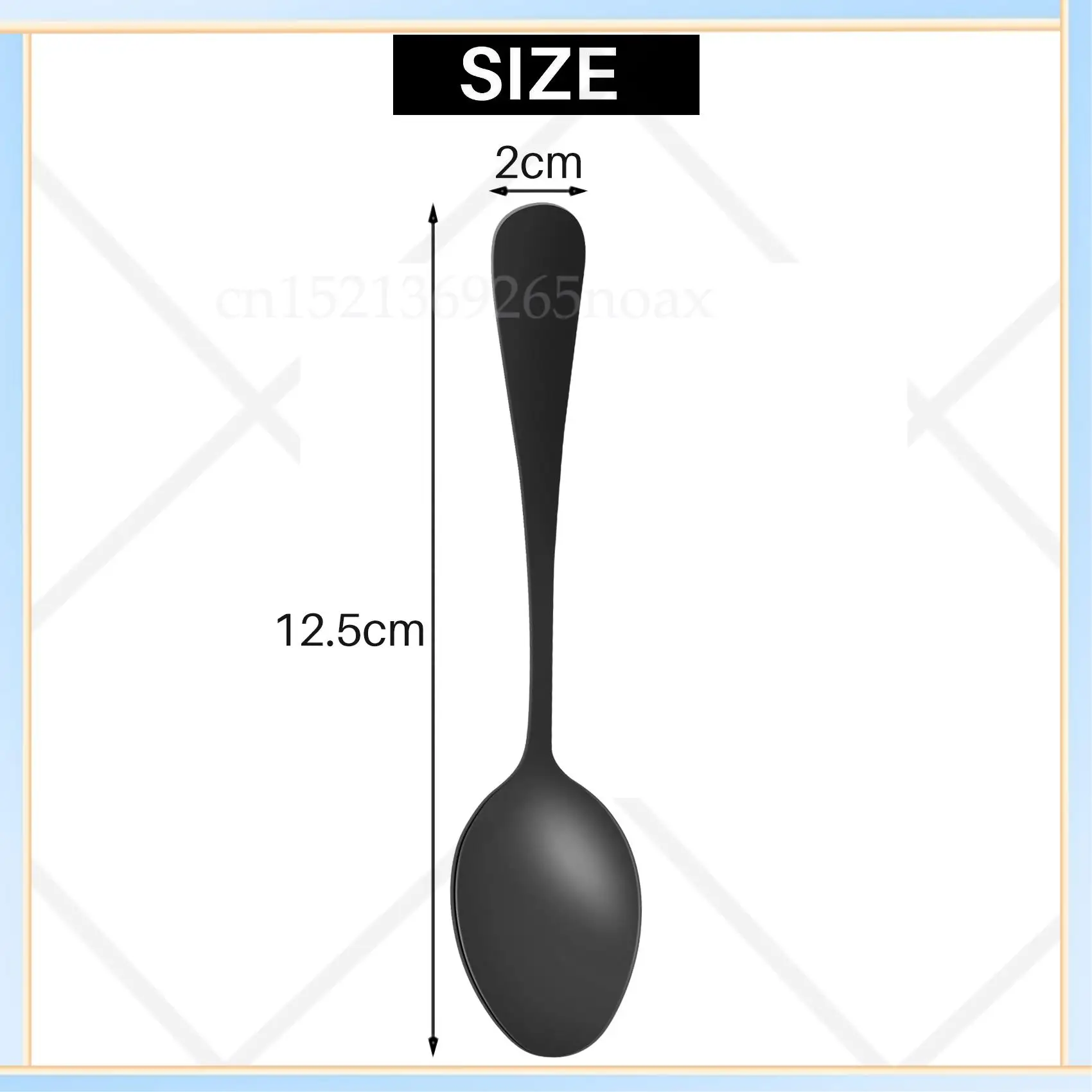 

-SPOR Black Teaspoons Teaspoons, Mini Stainless Steel Cake Spoons, Scoop For Ice Cream , Small Teaspoons For Dessert, Set Of 6 (