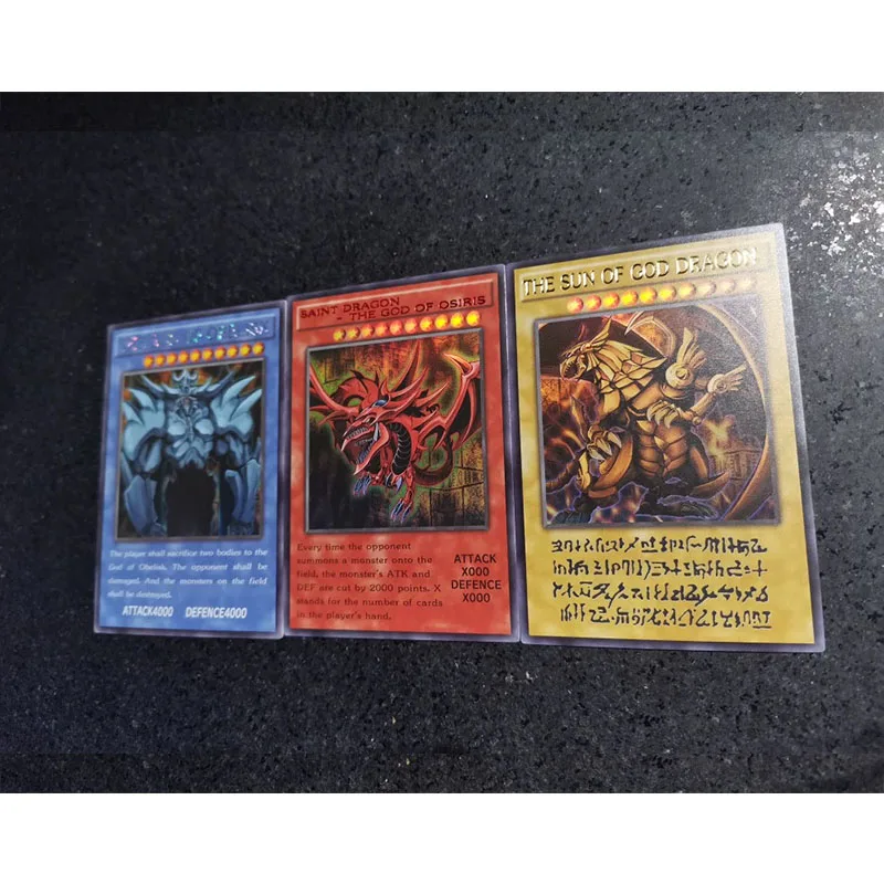 Anime ACG Card Yu-Gi-Oh gioco Battle Card regalo di compleanno di natale dio egiziano carte da collezione giocattoli per ragazzi