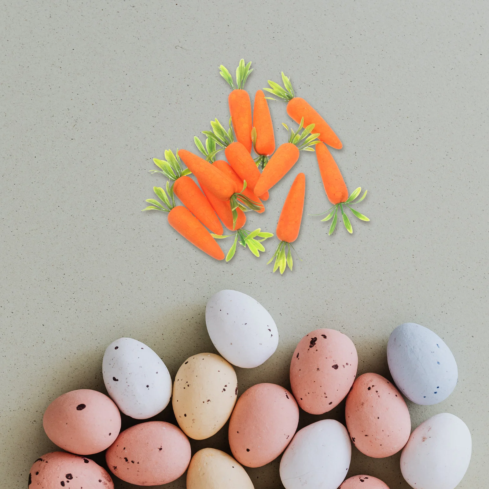 

12Pcs Realistic Simulation Carrot Easter Decoration Lifelike Artificial Vegetable Miniature Craft Display Fake Prop for Holiday