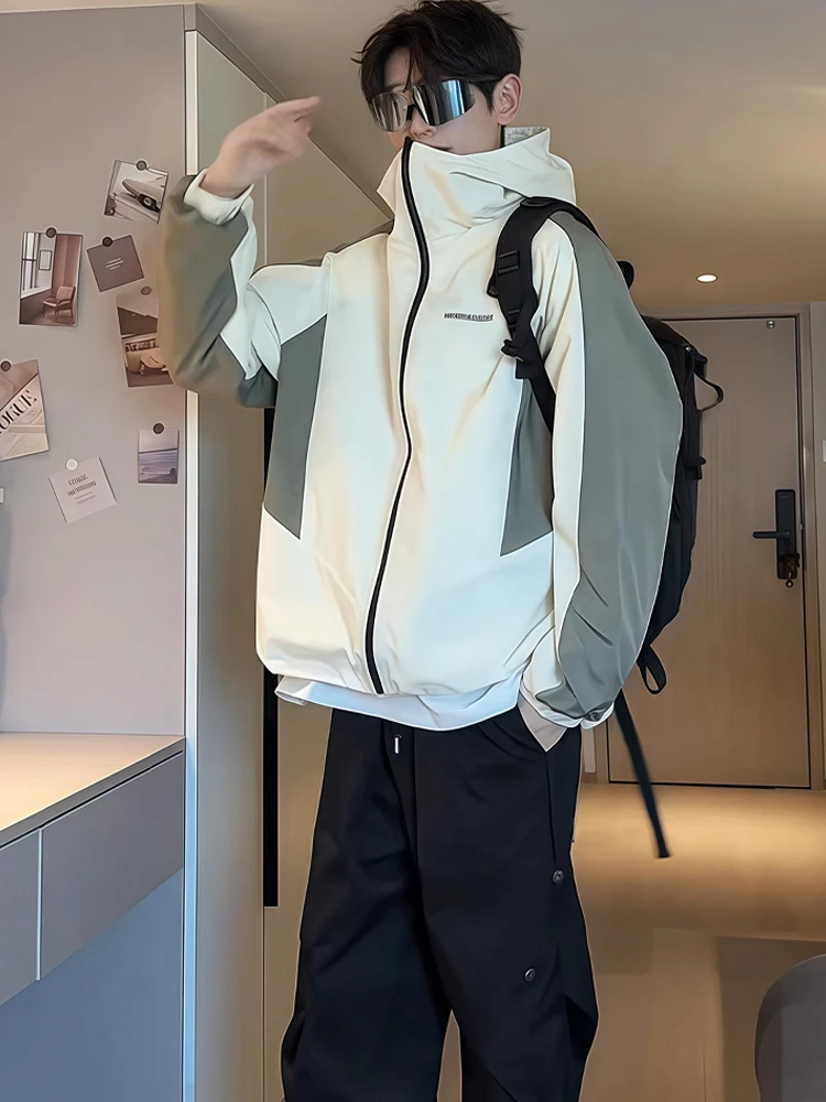 

ex Casual Hooded Jaet Outdoor Climbing Clothes Double-Sided Wear American Workwear Stand Collar Men's Autumn Faion