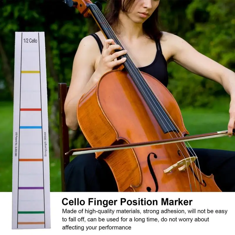 Finger Position Markers For Cello Adhesive Fret Board Label Finger Sticker For Practice Training Beginners Cello Finger Guides