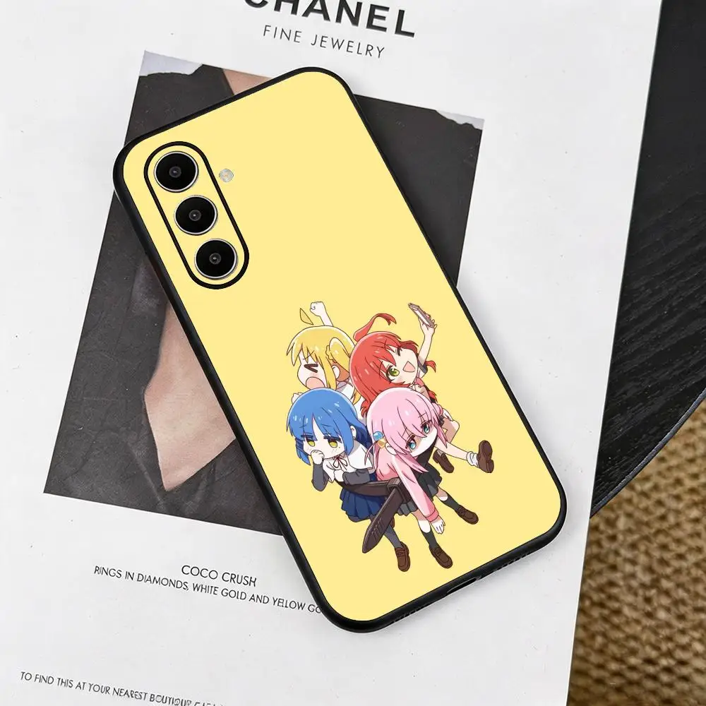 Anime B-Bocchi Rock Phone Case For Samsung Galaxy A16 A57 A56 A36 A26 A06 A55 A54 A15 A35 Soft Black
