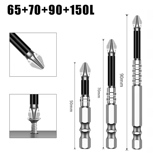 K5 Non-slip High Hardness Bit S2 Strong Magnetic 5A Black Non-slip Cross Head Electric Drill Electric Screwdriver Bit - Image 21