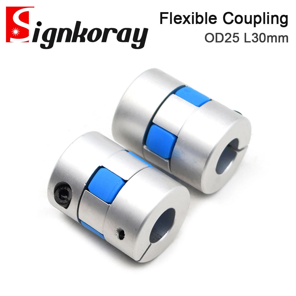 SignkoRay Three Jaws D25L30 Aluminium Plum Flexible Coupling Motor Connector 5/6/6.35/8/10/12mm