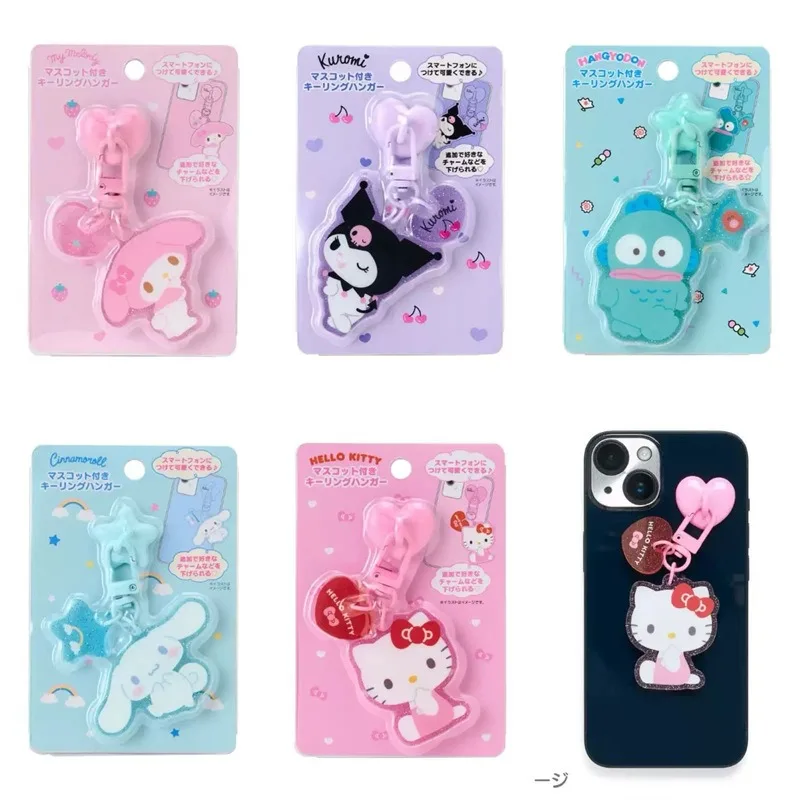 

Kawaii Hellokittys Styling Mobile Phone Pendant My Melody Diy Acrylic Mobile Phone Chain Kuromi Cinnamoroll Cartoon Pendant Gift