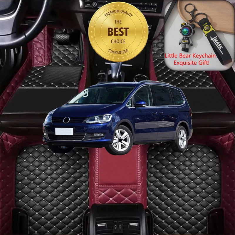 مخصص صالح لشركة فولكس فاجن شاران MPV 2000-2022 الحصير سيارة فاخرة اكسسوارات السيارات السجاد بطانة الحصير السجاد محرك اليد اليسرى/اليمنى