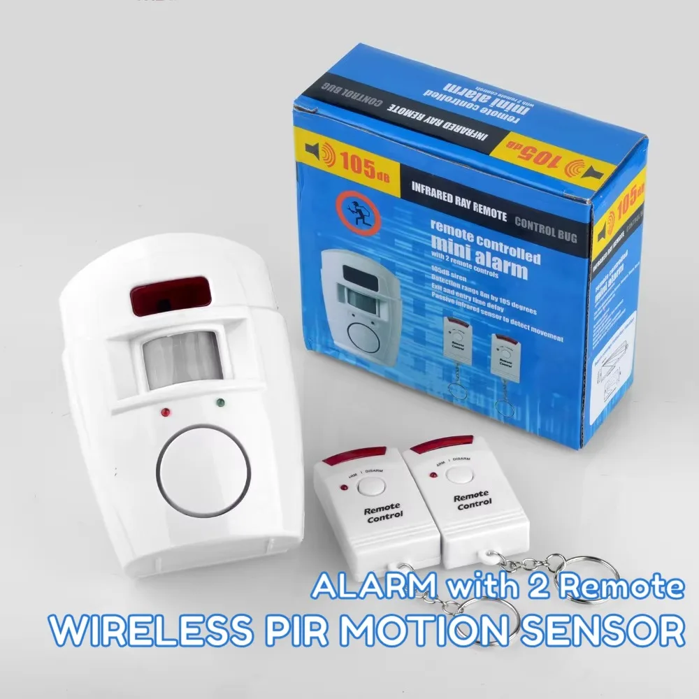 

Wireless Motion Sensor Alarm 105dB Security Detector Indoor Outdoor Alert Systeem Met Afstandsbediening Voor Thuis Garage