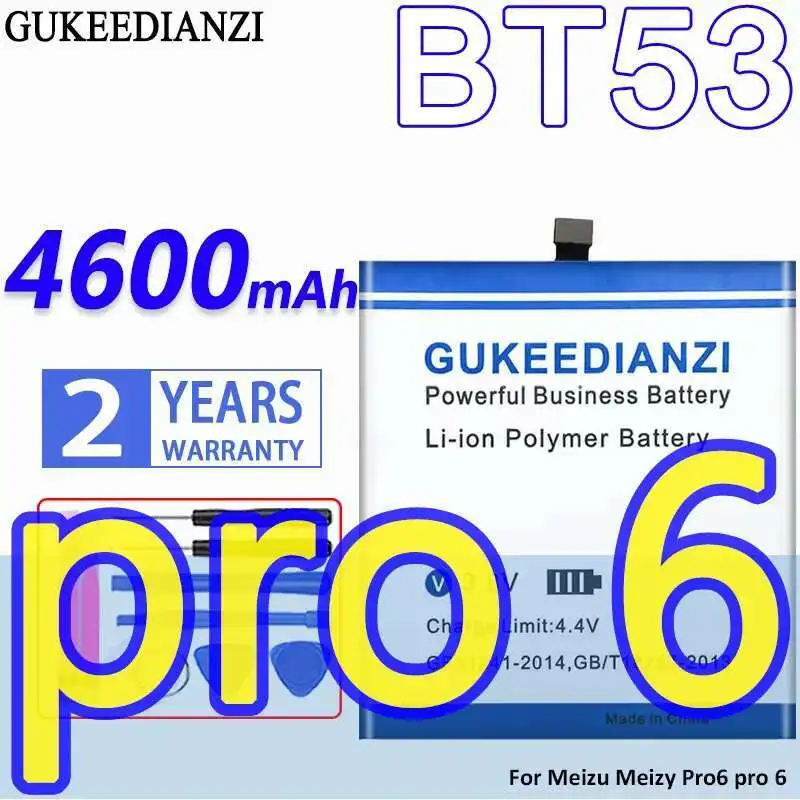 

Durable For Meizu Meizy Pro6 Pro 6 4600Mah Mobile Phone Battery BT53