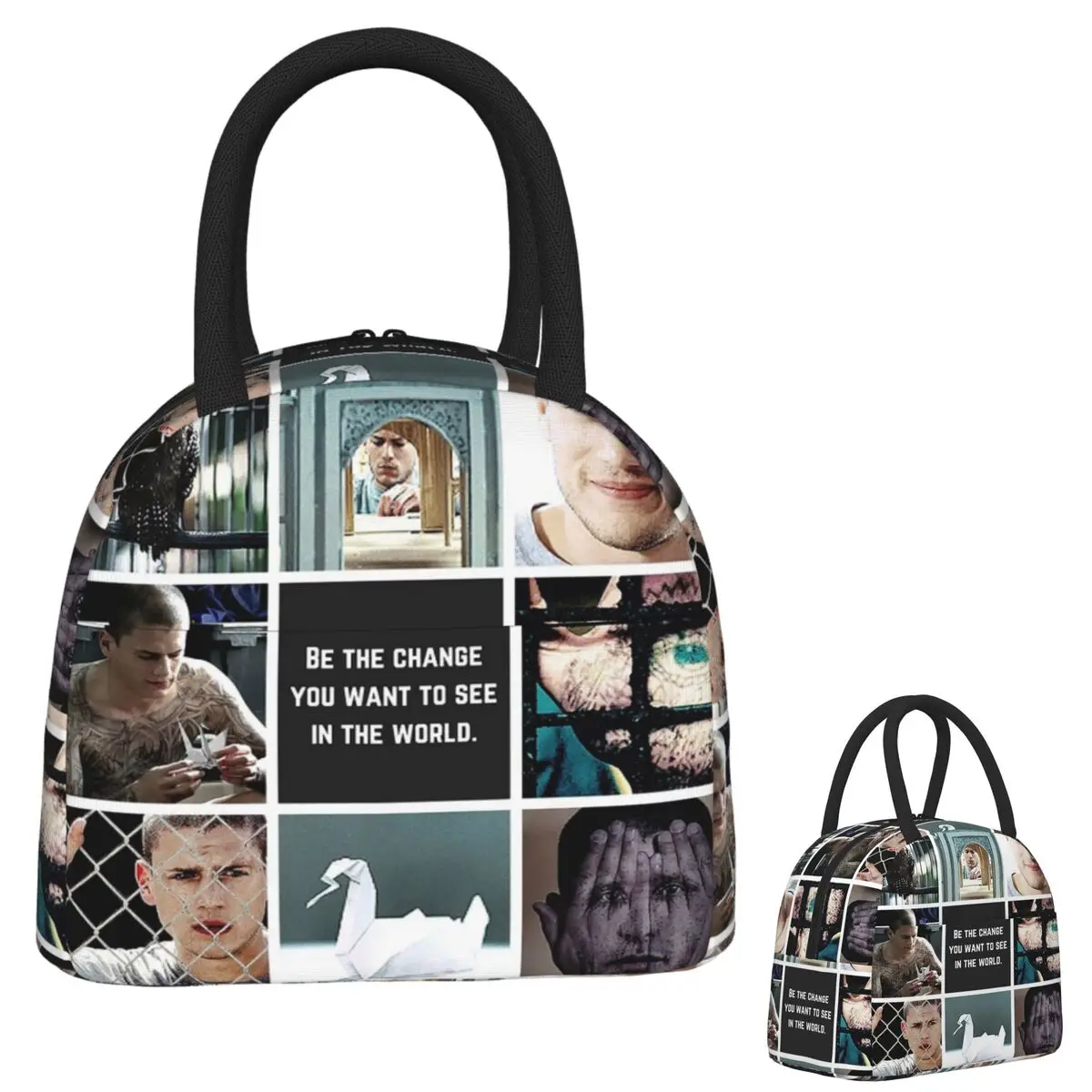 الجمالية مايكل سكوفيلد أكياس الغداء معزول بينتو صندوق المحمولة حقيبة الغداء نزهة أكياس حقيبة حرارية للمرأة فتاة السفر #1