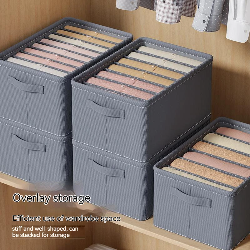 

Foldable Closet Clothes Organizer Storage Box For Bedroom Jeans Trousers Space Saving Underwear Coats Drawer Organizers Cabine