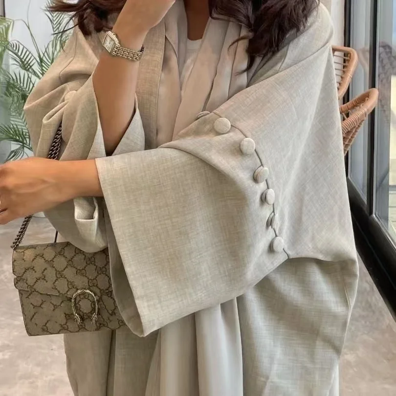 جديد الشرق الأوسط دبي فضفاض عارضة سترة رداء الدكتور الصيف طويل Sve ماكسي الدكتور مريحة للتنفس المرأة الدكتور