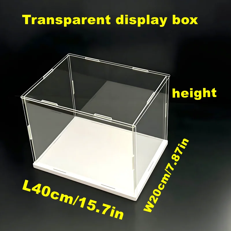 1 Stück Transparente Selbstmontierbare Acryl-Vitrine Staubdichte Aufbewahrungsvitrine, Geeignet für Automodelle/Spielzeug/Sammlerstücke