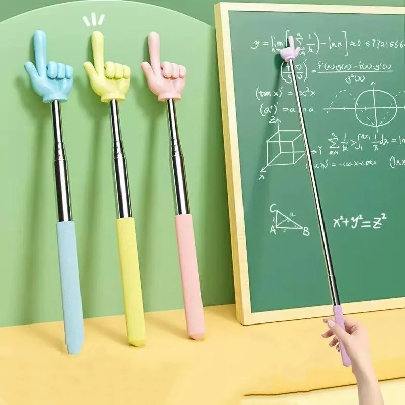 Guía de lectura de dedos, herramientas de enseñanza preescolar, palos retráctiles, juguetes educativos de aprendizaje para niños, puntero de pizarra blanca