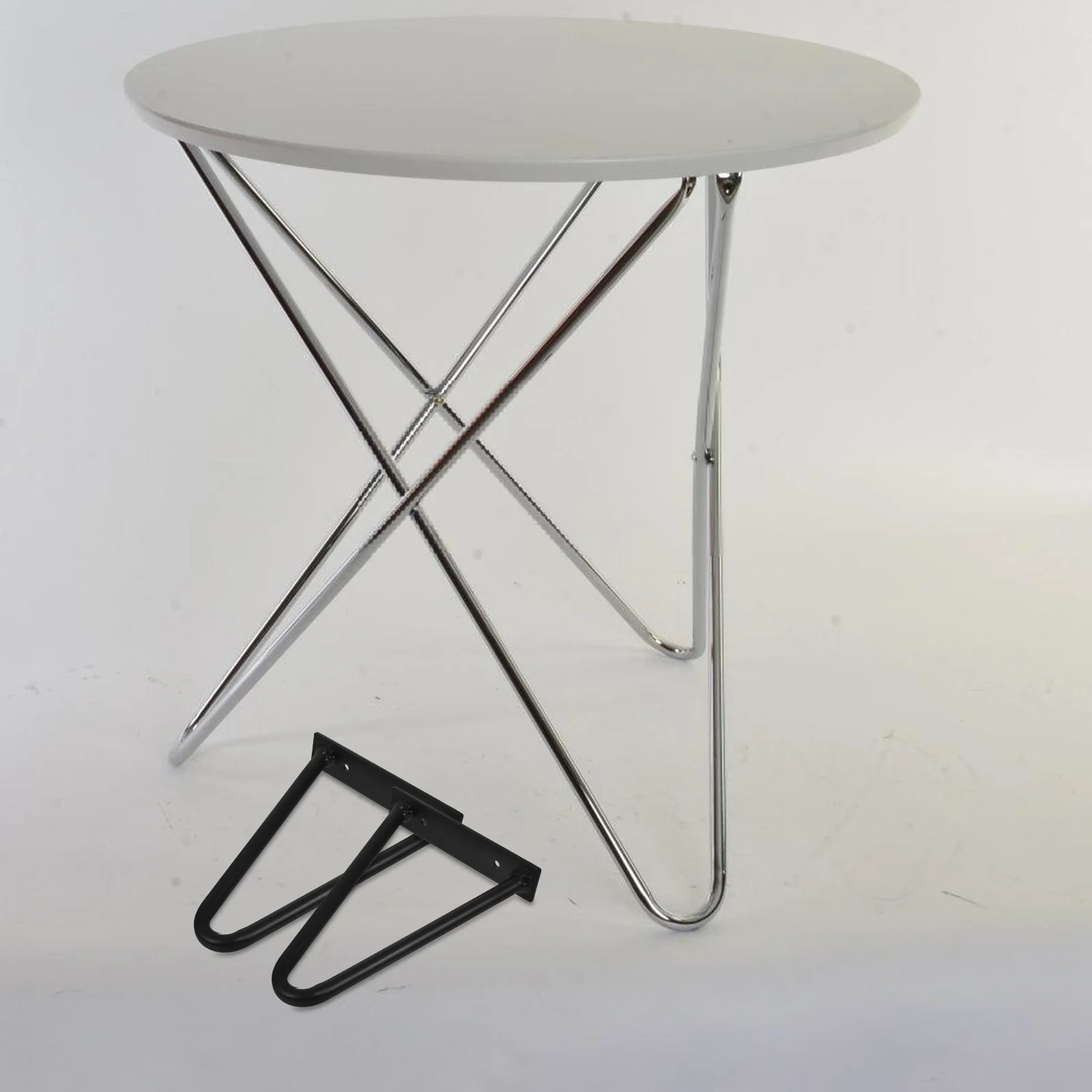 2 Pcs Table Legs Side Coffee Furniture Replacement Chair Dining Metal for Hollow