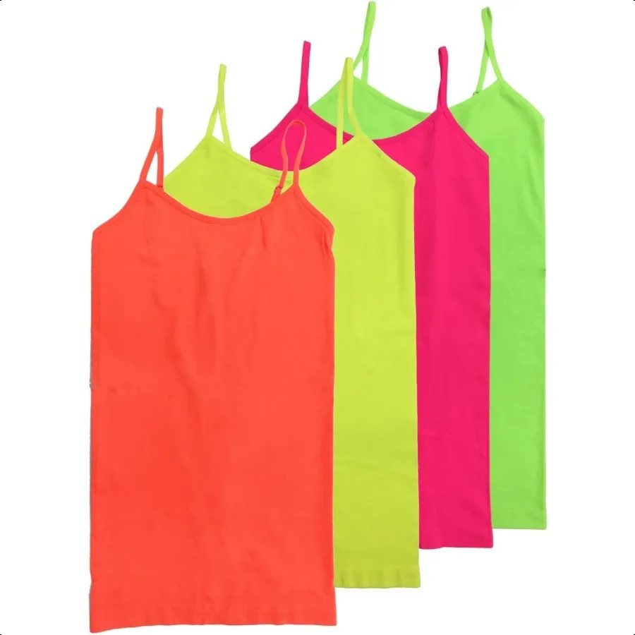 

HL California Camisole 4 Way Stretch Seaml Basic Layering Top Pack of 4 Ships from USA