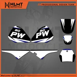 HLstuff-Autocollants de fond personnalisés pour Yamaha, PW80, PW 80, toutes les années, PIT Bike, décoration de vélo de montagne, nouveaux styles