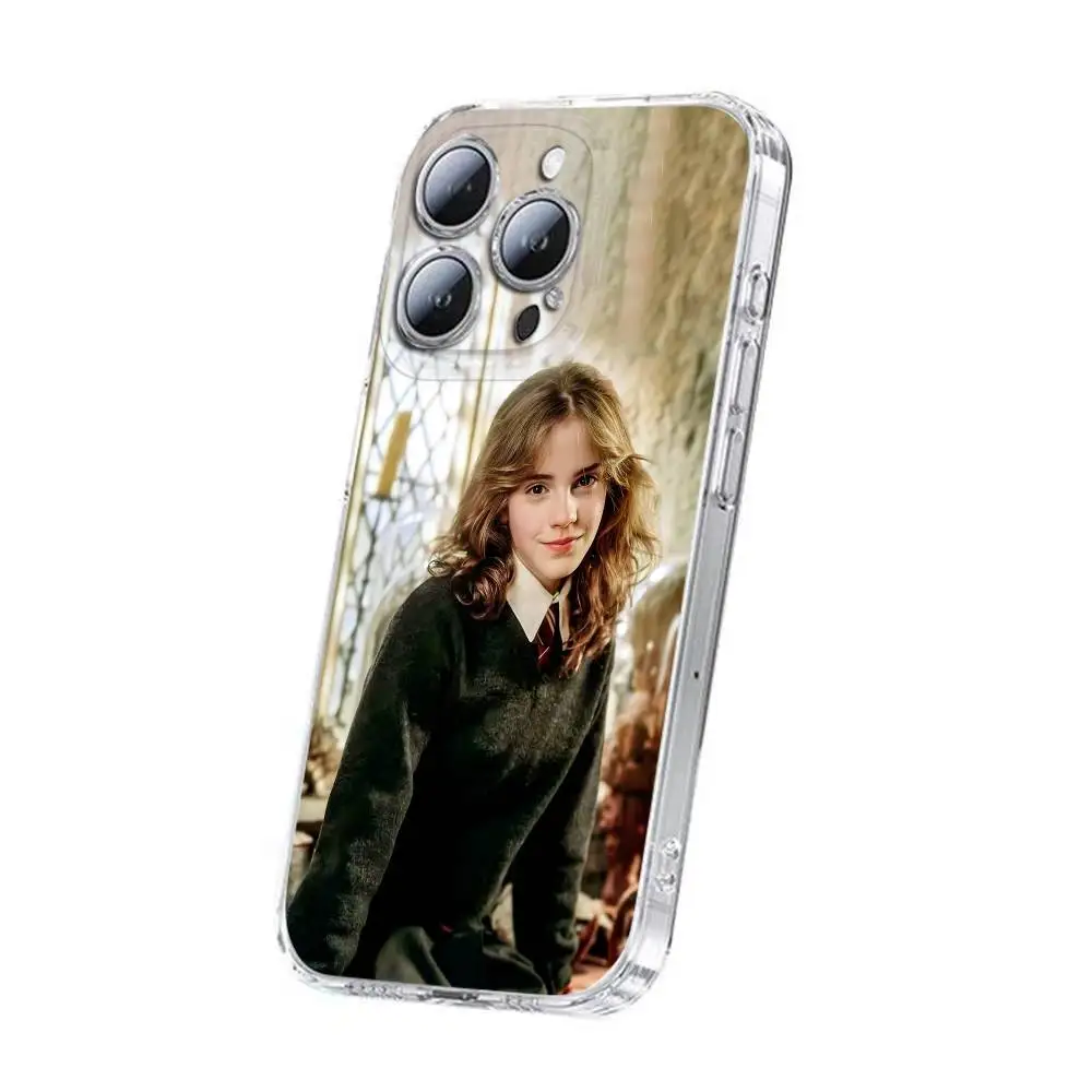 حافظة هاتف الممثلة E-Emma Watson لهاتف iPhone 17,16,15,14,13,12,11,Plus,Pro,Max,Plus,E,Air,Mini Transparent